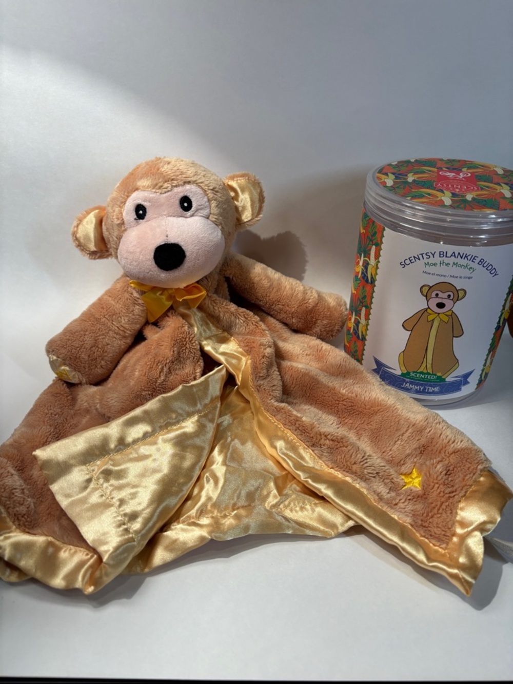 Scentsy Blankie Buddy Moe the Monkey Plush - Brown and Yellow